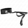 Kink - Collier Avec Ceinture 116 Cm Avec Bracelet En Cuir Noir Ajustable 40-48 Cm X 6 Cm